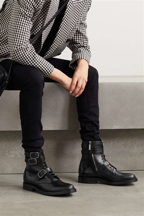 ysl army combat boots|Saint Laurent Army Leather Combat Boots .